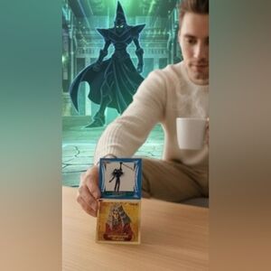 (Lot Of 2) 1996 Yu-Gi-Oh! GOLD/SILVER FOIL Maximillion Pegasus/Magician Sticker.